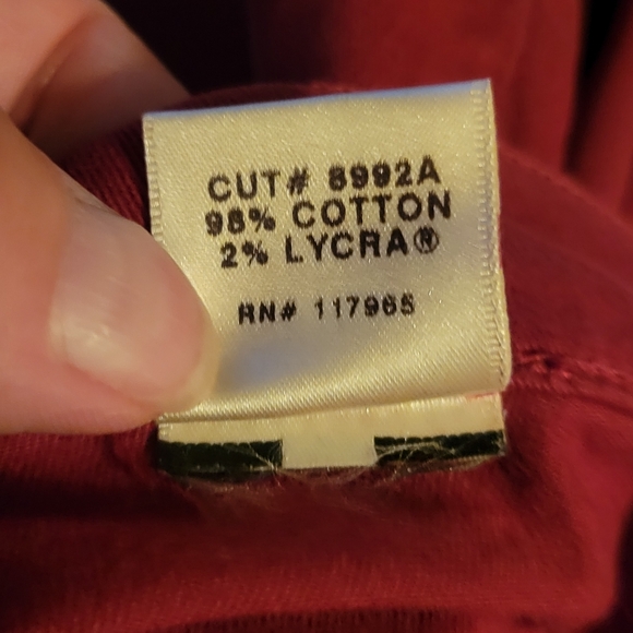 * * J BRAND black cherry stretchy skinny leg jeans Final Discount - Picture 6 of 6